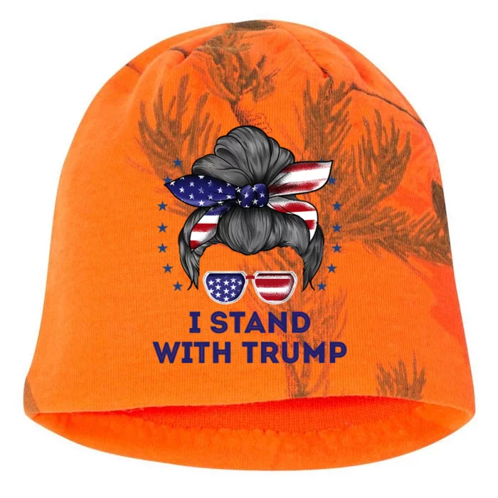 I Stand With Trump Kati - Camo Knit Beanie