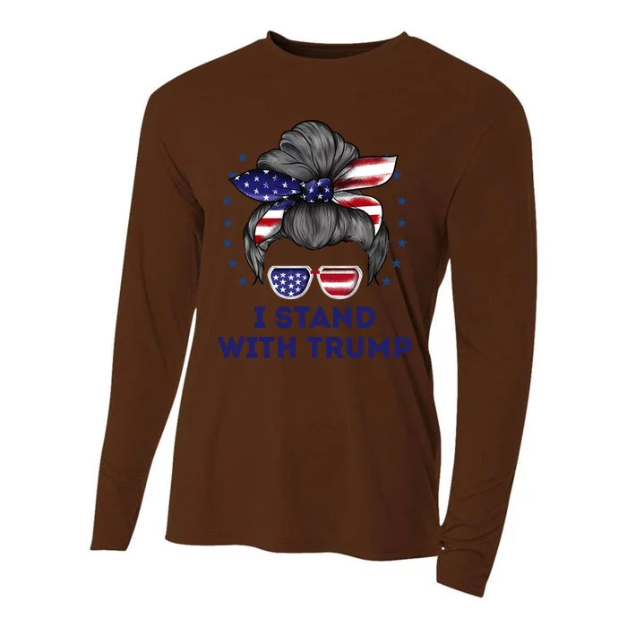 I Stand With Trump Cooling Performance Long Sleeve Crew