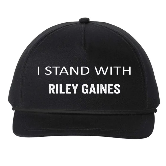 I Stand With Riley Gaines Snapback Five-Panel Rope Hat