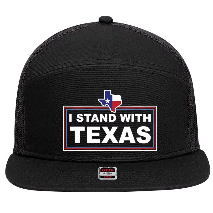 I Stand With Texas Luke Rudkow 7 Panel Mesh Trucker Snapback Hat