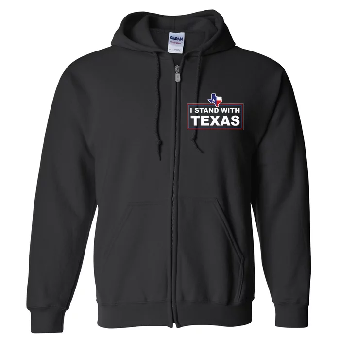 I Stand With Texas Luke Rudkow Full Zip Hoodie