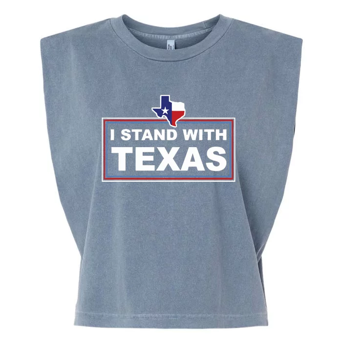 I Stand With Texas Luke Rudkow Garment-Dyed Women's Muscle Tee