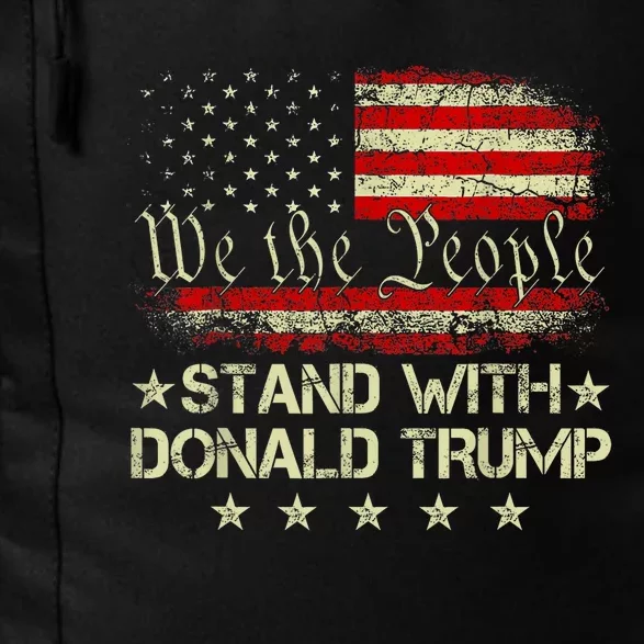 I Stand With Donald Trump 2024 Support Take America Back Daily Commute Backpack