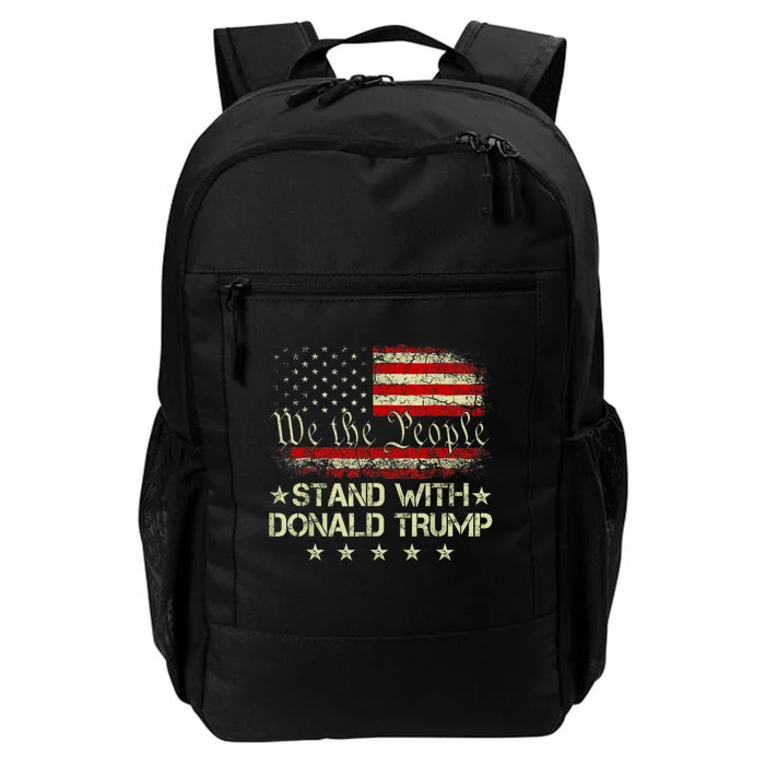 I Stand With Donald Trump 2024 Support Take America Back Daily Commute Backpack