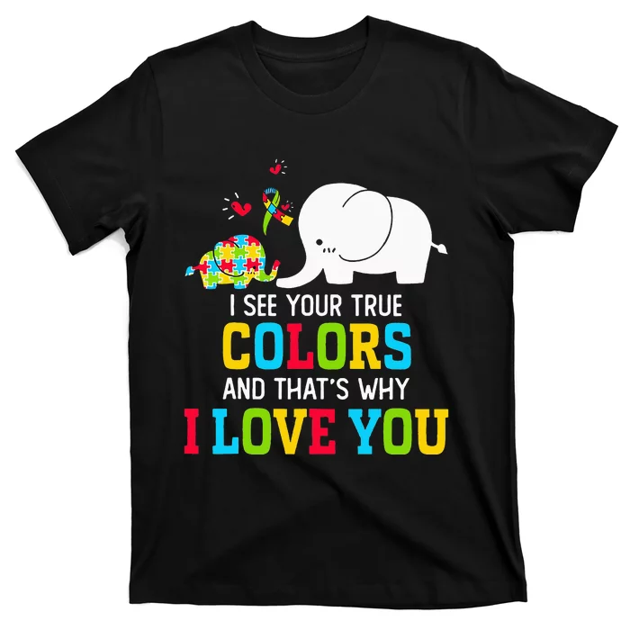 I See Your True Colors Puzzle World Autism Awareness T-Shirt