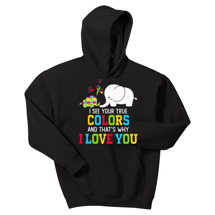 I See Your True Colors Puzzle World Autism Awareness Kids Hoodie