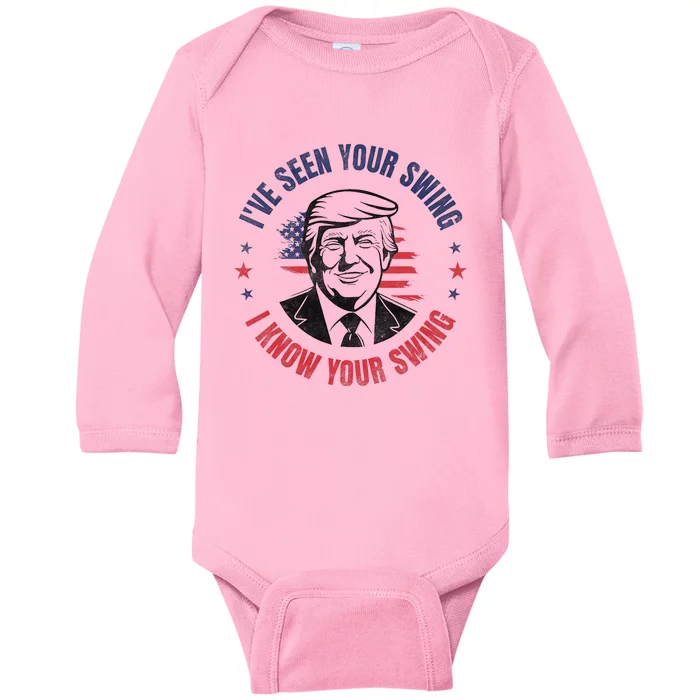 IVe Seen Your Swing I Know Your Swing Funny Golf Baby Long Sleeve Bodysuit