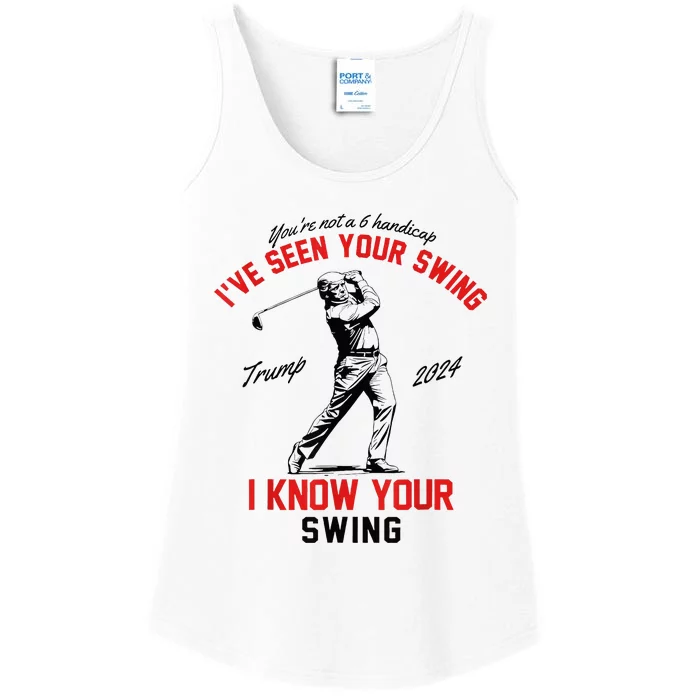 IVe Seen Your Swing I Know Your Swing Ladies Essential Tank