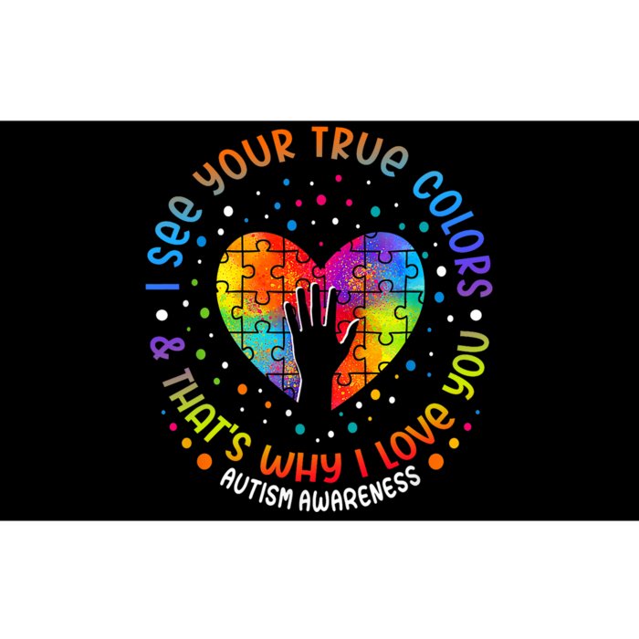 I See Your True Colors Puzzle World Autism Awareness Month Bumper Sticker