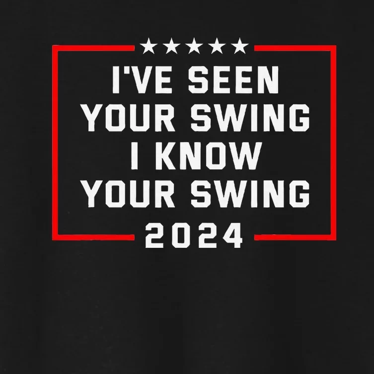 IVe Seen Your Swing Funny Golf Political Satire Women's Crop Top Tee