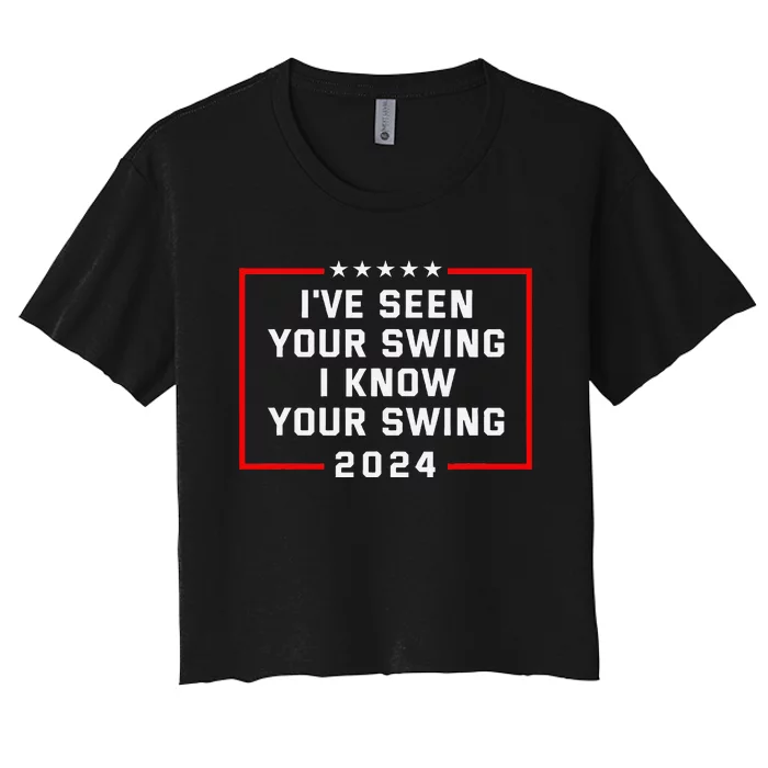 IVe Seen Your Swing Funny Golf Political Satire Women's Crop Top Tee