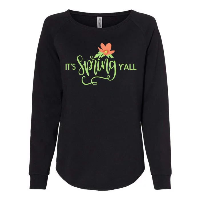 It's Spring Y'all Flower Womens California Wash Sweatshirt