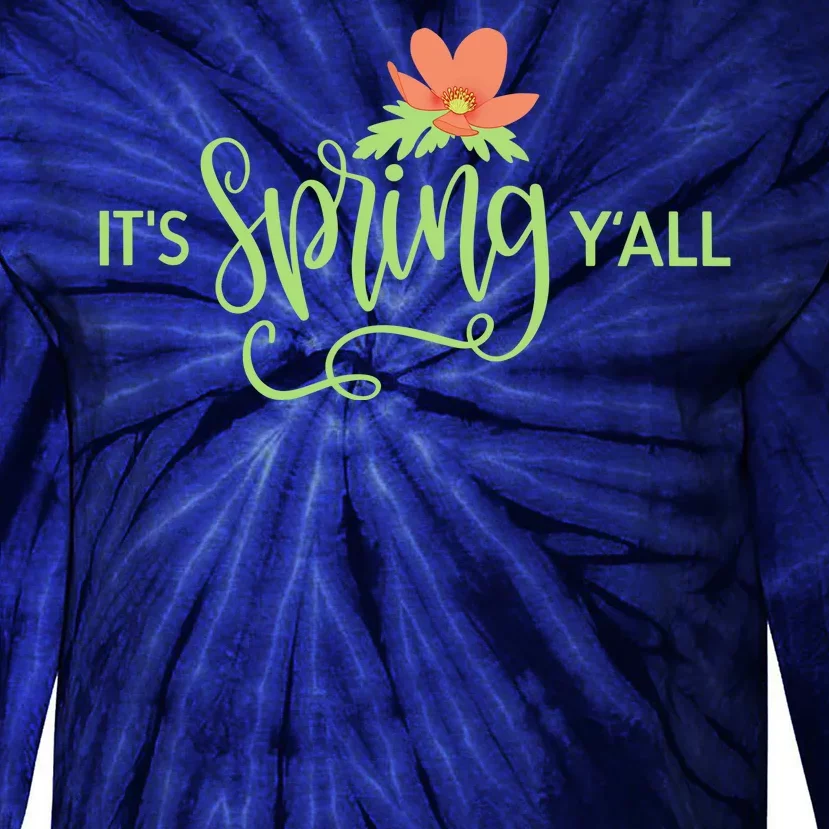 It's Spring Y'all Flower Tie-Dye Long Sleeve Shirt