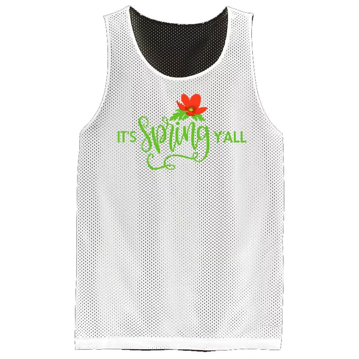 It's Spring Y'all Flower Mesh Reversible Basketball Jersey Tank