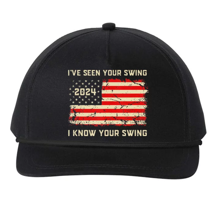 IVe Seen Your Swing I Know Your Swing Golf American Flag Snapback Five-Panel Rope Hat