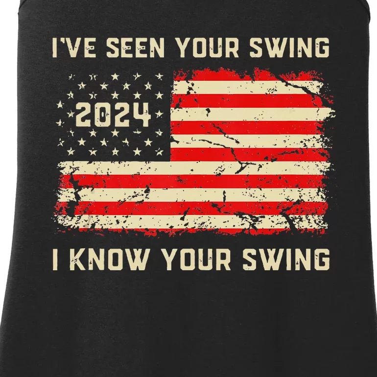 IVe Seen Your Swing I Know Your Swing Golf American Flag Ladies Essential Tank