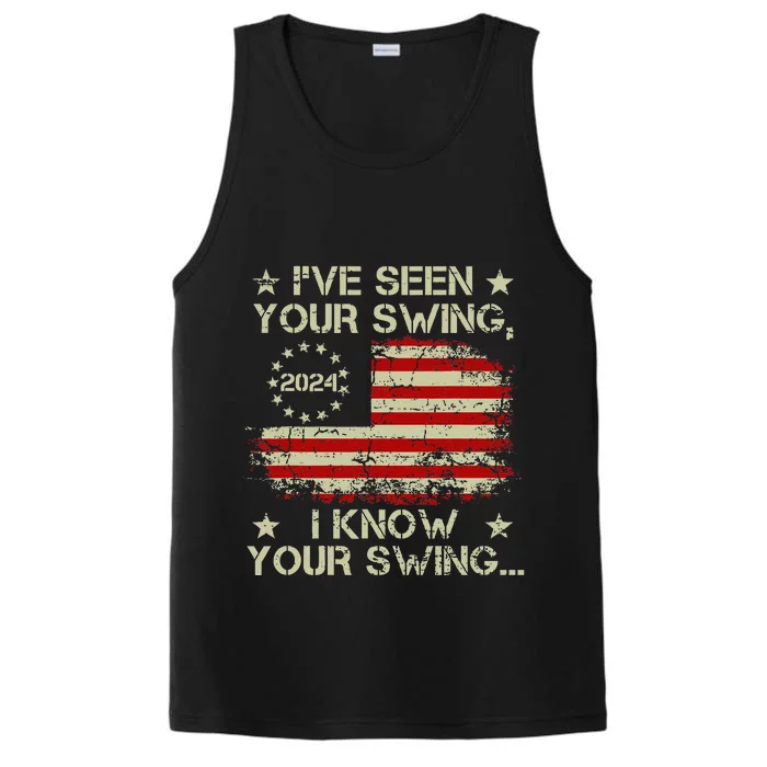 IVe Seen Your Swing I Know Your Swing Funny Trump Performance Tank