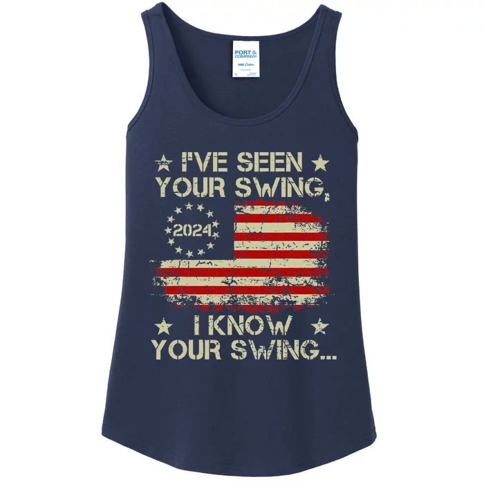 IVe Seen Your Swing I Know Your Swing Funny Trump Ladies Essential Tank