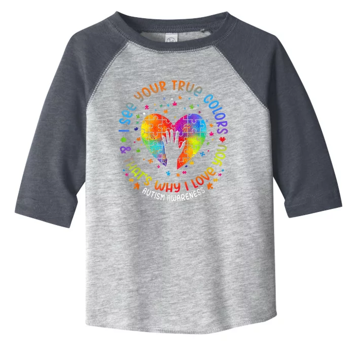 I See Your True Colors Puzzle World Autism Awareness Month Toddler Fine Jersey T-Shirt