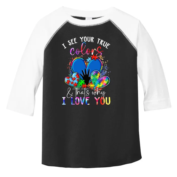 I See Your True Colors, Puzzle World Autism Awareness Month Toddler Fine Jersey T-Shirt