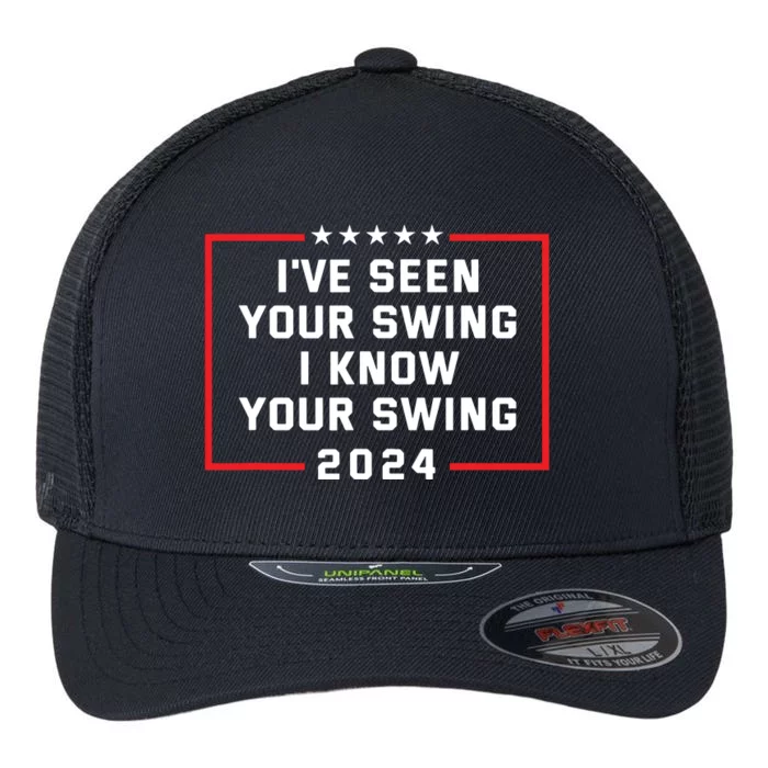 Ive Seen Your Swing I Know Your Swing Golf Funny Political Flexfit Unipanel Trucker Cap