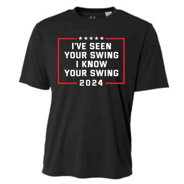 Ive Seen Your Swing I Know Your Swing Golf Funny Political Cooling Performance Crew T-Shirt