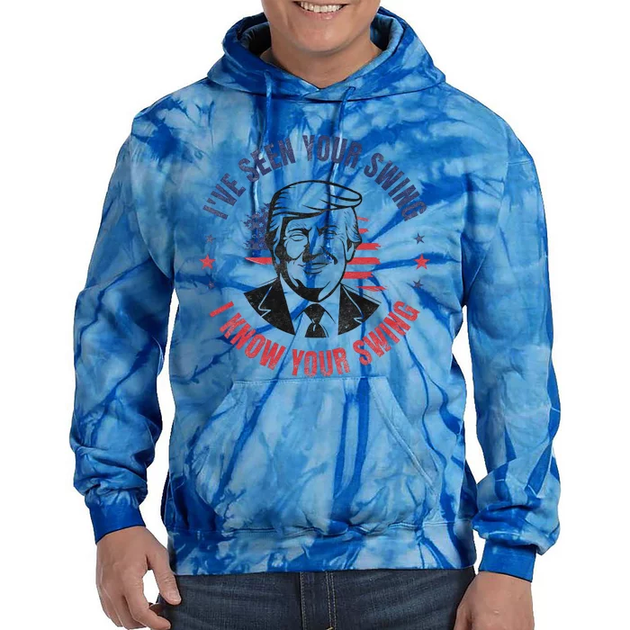 IVe Seen Your Swing I Know Your Swing Funny Golf Vintage Tie Dye Hoodie