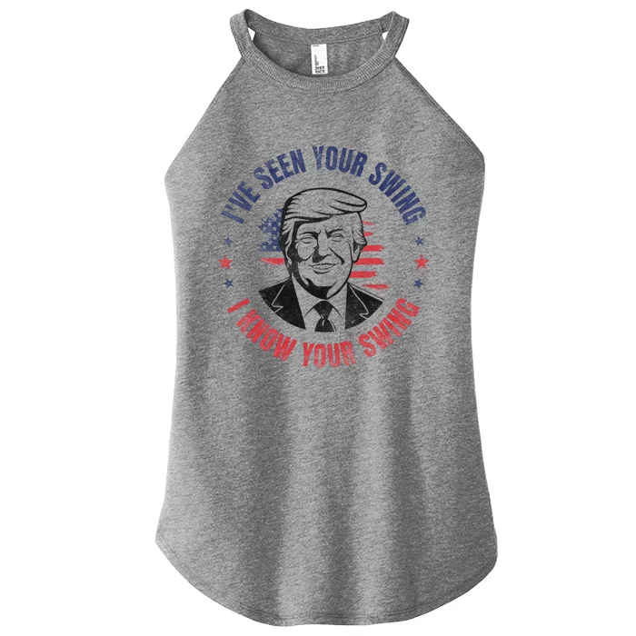 IVe Seen Your Swing I Know Your Swing Funny Golf Vintage Women’s Perfect Tri Rocker Tank