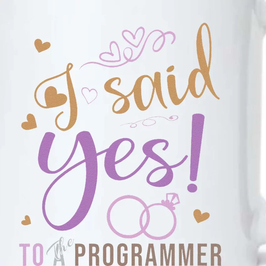 I Said Yes Programmer Engagement Announcement Black Color Changing Mug