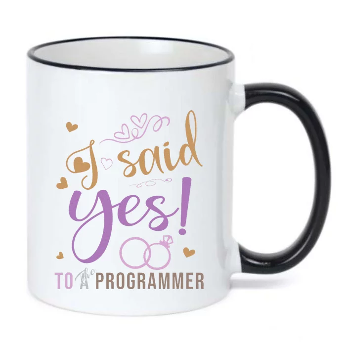 I Said Yes Programmer Engagement Announcement Black Color Changing Mug