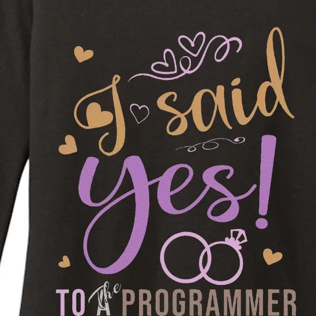 I Said Yes Programmer Engagement Announcement Womens CVC Long Sleeve Shirt