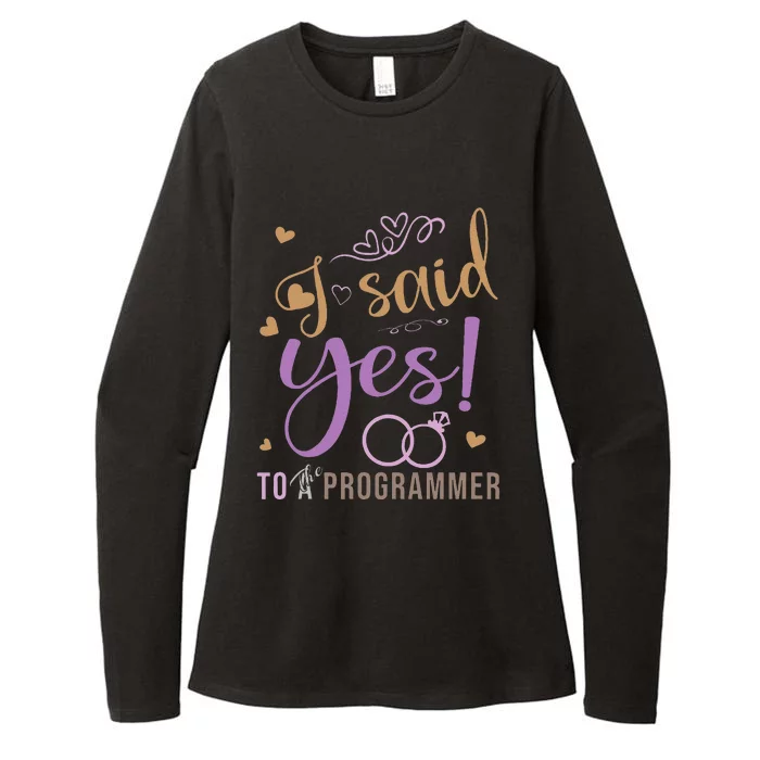 I Said Yes Programmer Engagement Announcement Womens CVC Long Sleeve Shirt