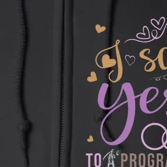 I Said Yes Programmer Engagement Announcement Full Zip Hoodie