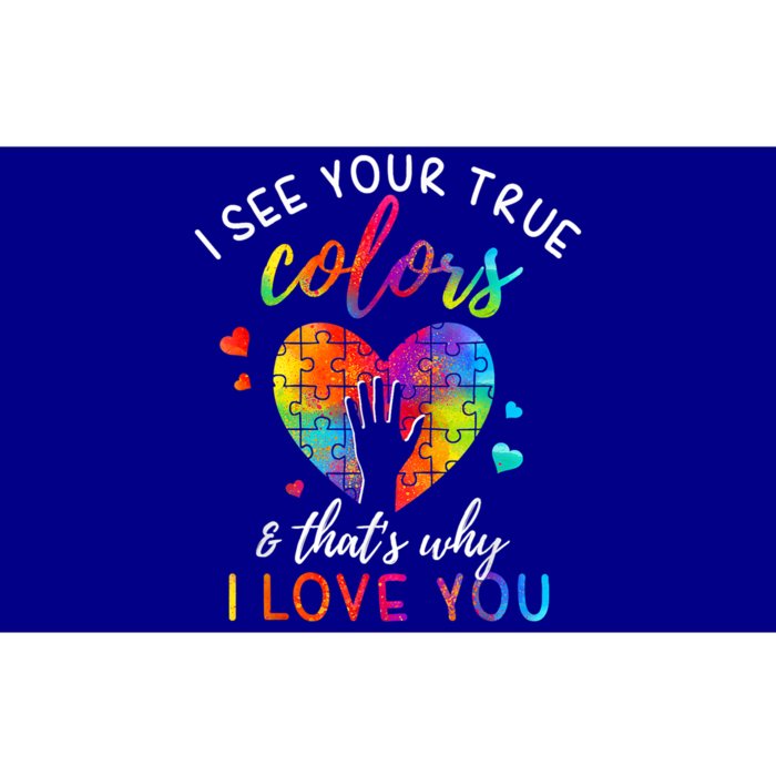 I See Your True Colors Puzzle World Autism Awareness Month Gift Bumper Sticker