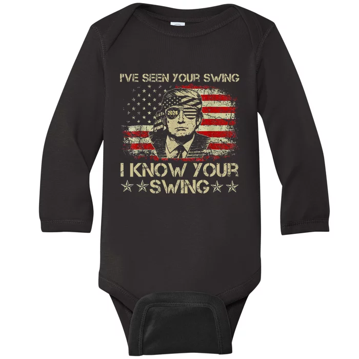 IVe Seen Your Swing I Know Your Swing Golf Baby Long Sleeve Bodysuit