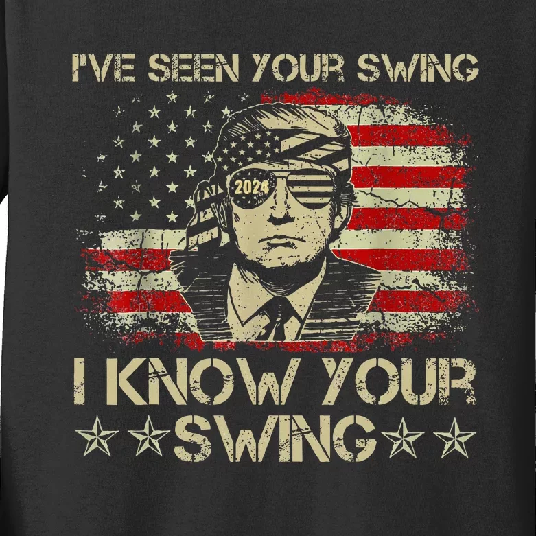 IVe Seen Your Swing I Know Your Swing Golf Kids Long Sleeve Shirt