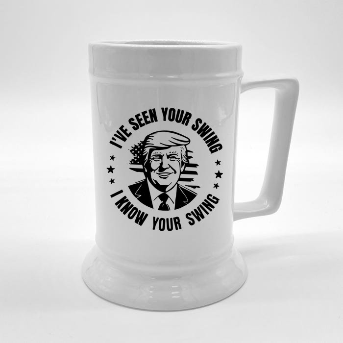 IVe Seen Your Swing I Know Your Swing Funny Golf Debate Beer Stein