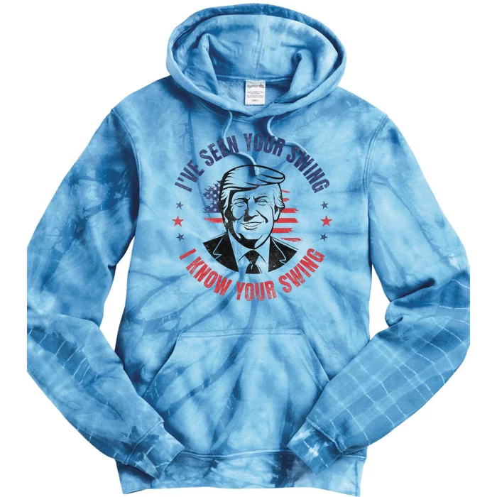 IVe Seen Your Swing I Know Your Swing Funny Golf Tie Dye Hoodie