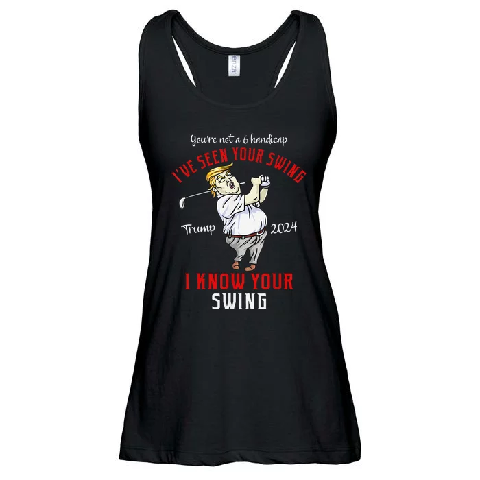 IVe Seen Your Swing I Know Your Swing Golf Trump 2024 Ladies Essential Flowy Tank