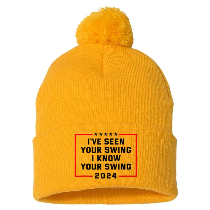 IVe Seen Your Swing I Know Your Swing Golf Pom Pom 12in Knit Beanie