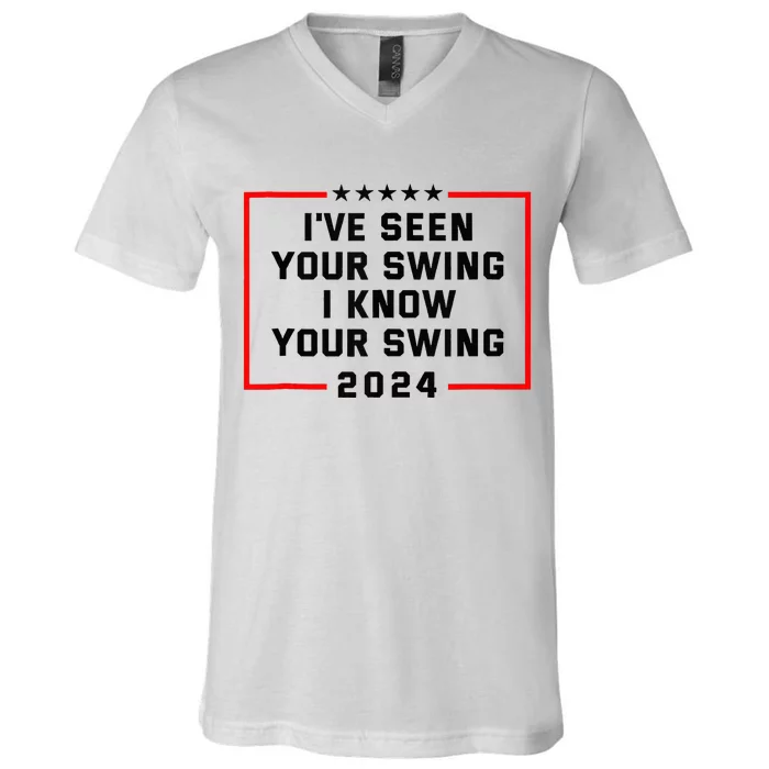 IVe Seen Your Swing I Know Your Swing Golf V-Neck T-Shirt