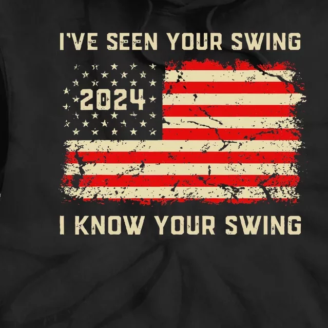 IVe Seen Your Swing I Know Your Swing Golf American Flag Tie Dye Hoodie