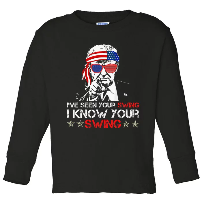 IVe Seen Your Swing I Know Your Swing Golf Funny Political Toddler Long Sleeve Shirt