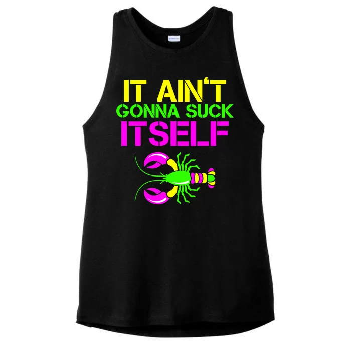 It Ain't Gonna Suck Itself Mardi Gras Ladies Tri-Blend Wicking Tank