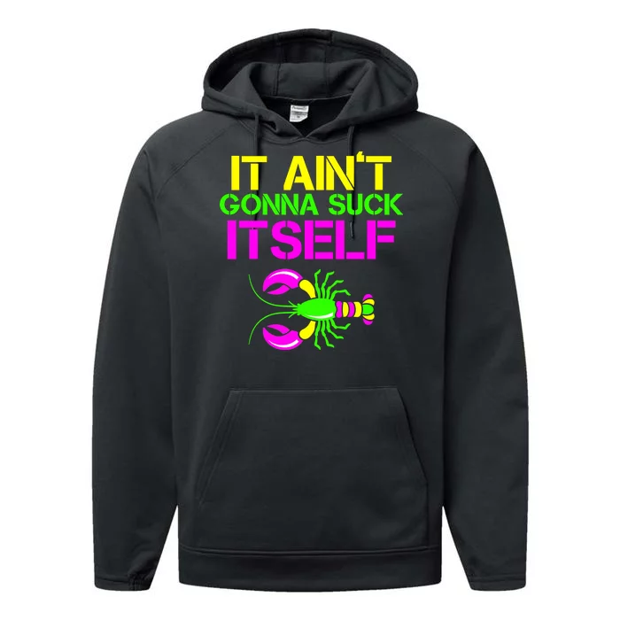 It Ain't Gonna Suck Itself Mardi Gras Performance Fleece Hoodie