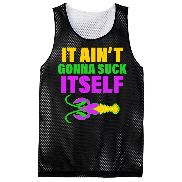 It Ain't Gonna Suck Itself Offensives Mardi Gras Mesh Reversible Basketball Jersey Tank