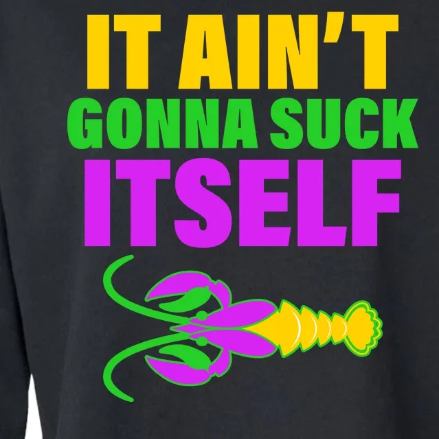 It Ain't Gonna Suck Itself Offensives Mardi Gras Cropped Pullover Crew