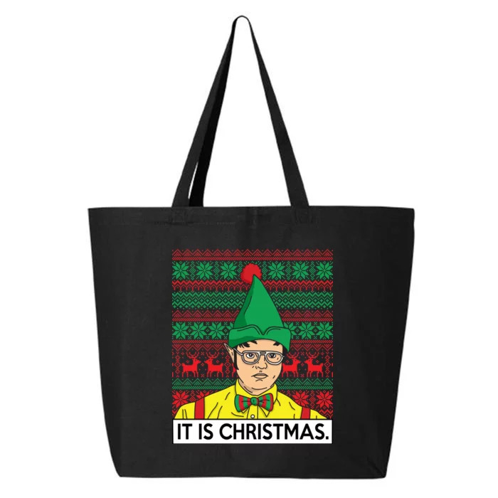 It Is Christmas Ugly Christmas Sweater Funny 25L Jumbo Tote