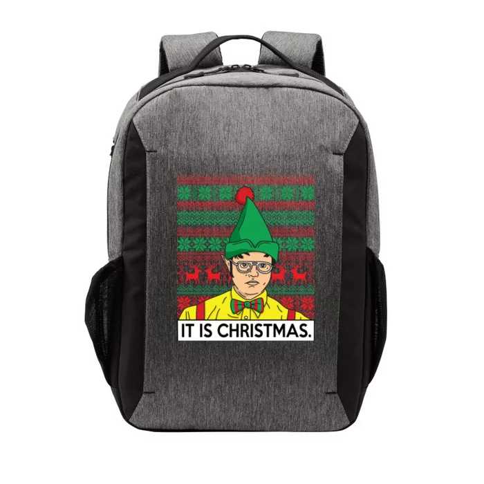 It Is Christmas Ugly Christmas Sweater Funny Vector Backpack