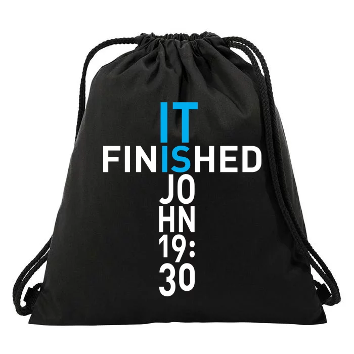 It Is Finished John 19:30 Drawstring Bag